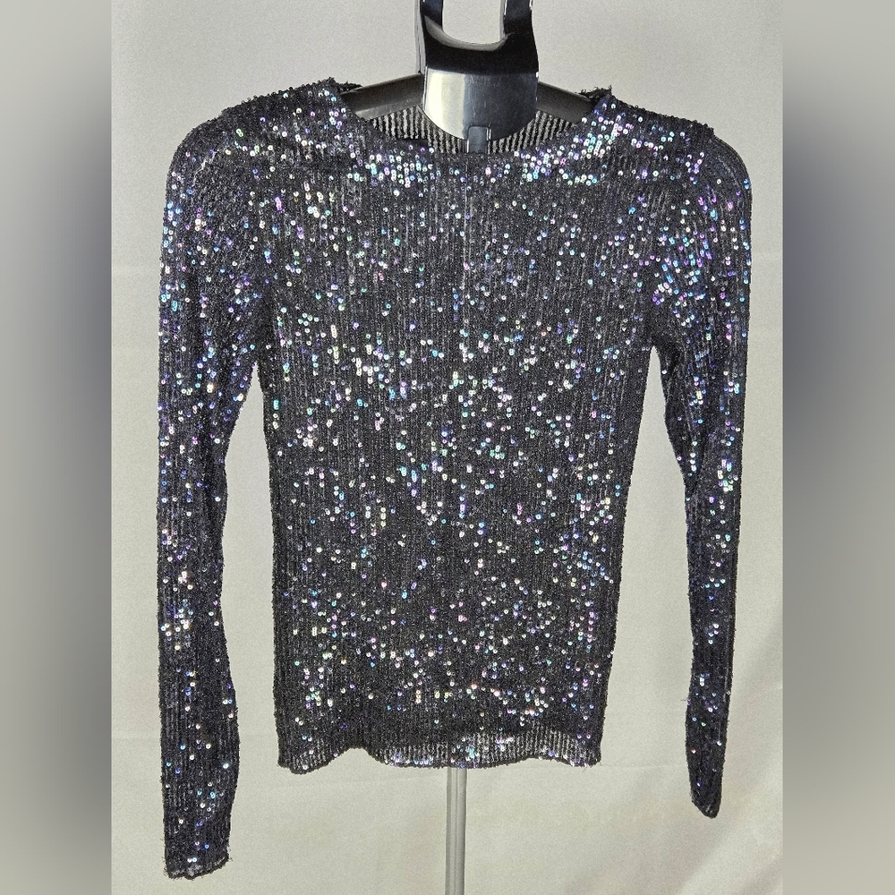 Intimately Free People Gold Rush Sequin Holiday Glam Top, Small‎